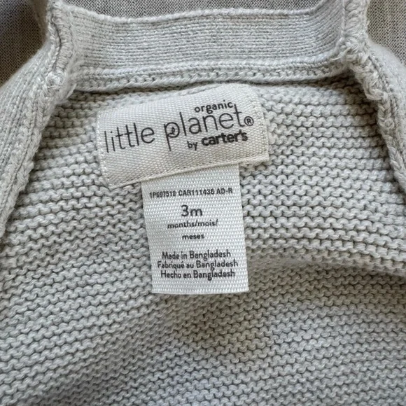 Little Planet by Carters Organic Knit Overalls - Size 3 Months - Picture 4 of 4
